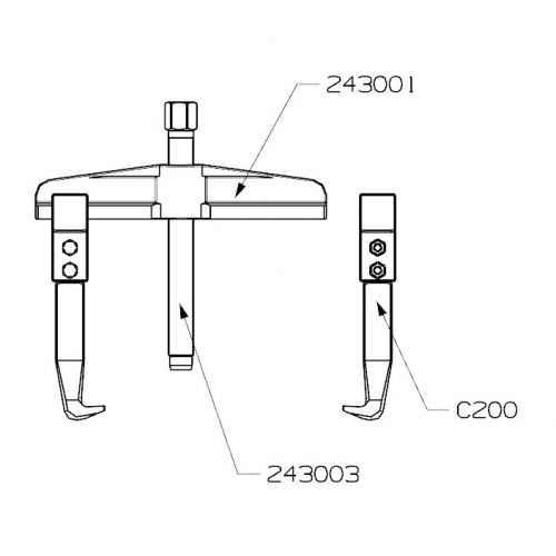 EXTRACTOR FORZA SERIE 2400 DE 2 PATAS
